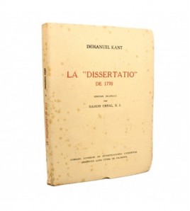 La "Dissertatio" de 1770 libro
